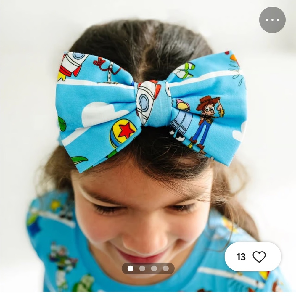 Little Sleepies Luxe Bow Headband in Disney Pixar Toy Story Adventures